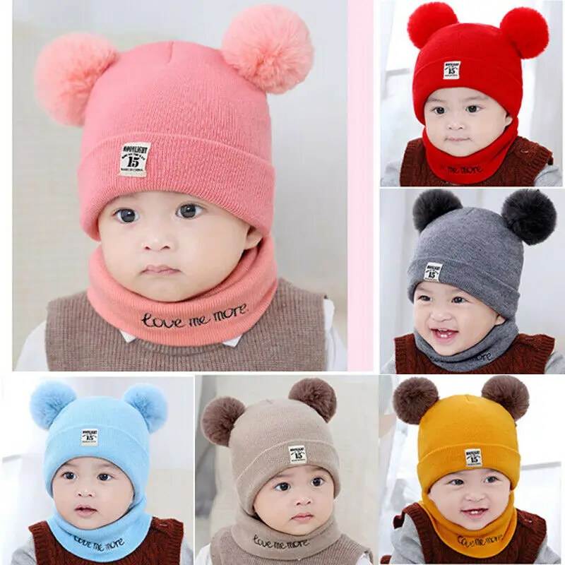 

Детская шапка из акрилового волокна детская шапка шарф костюм для детей 0-12 месяцев дизайн унисекс отличный подарок для малыша зимой