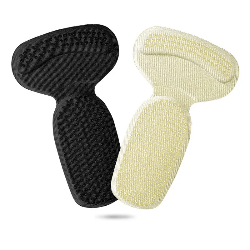 1pair T-shape Shoe Heel Pad Grips Shoe Insert Insoles Foot Heel Protector Cushion Pads for Women Heel Grips Liner Arch Support