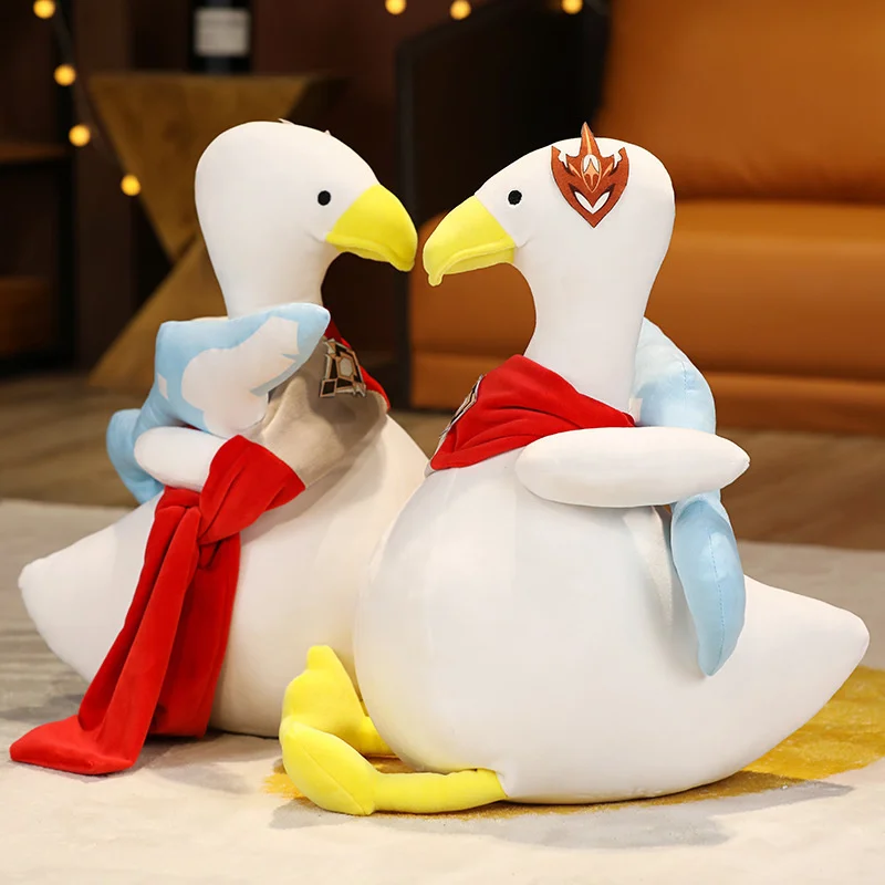 

60cm Genshin Impact Tartaglia Duck Toy Soft Childe Duck Plush Toys Cuddly Pillow Throw Plushie Doll Fluffy Hug Cushion for Boys