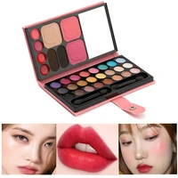 33 colors fashion wallet eyeshadow palette waterproof long lasting pearly matte glitter highlight brow powder full set makeup