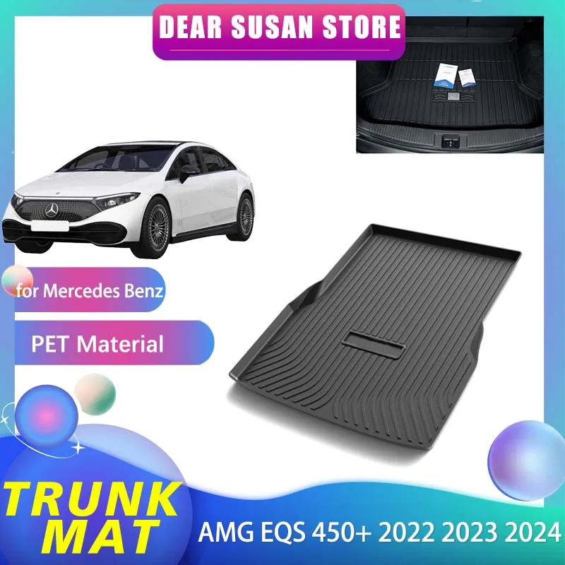 

Car Special Rear Trunk Mat Tray for Mercedes Benz AMG EQS 450+ 2022 2023 2024 Waterproof Floor Pad Space Liner Rug Accessories