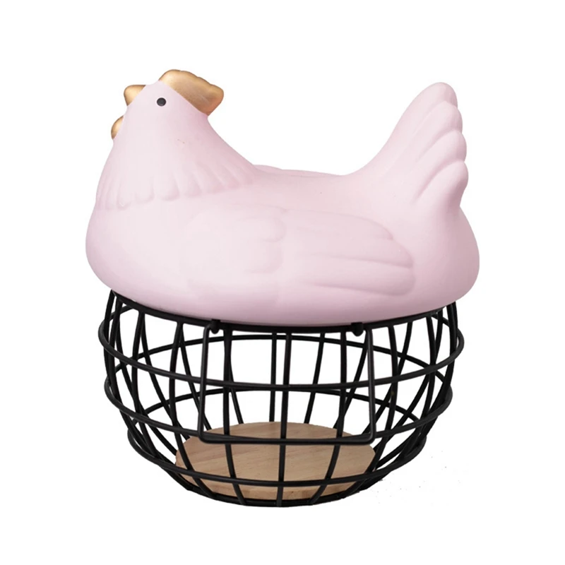 

Железный контейнер для хранения яиц в форме курицы, бытовая креативная корзина для яиц, поднос для яиц, контейнер для хранения