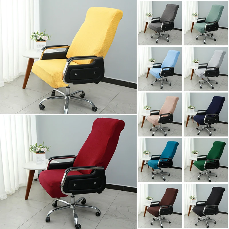 

New Office Chair Cover Computer Lift Computer Desk Boss Chair Covers Rotating Swivel Protectors Removable Washable Seat Cover