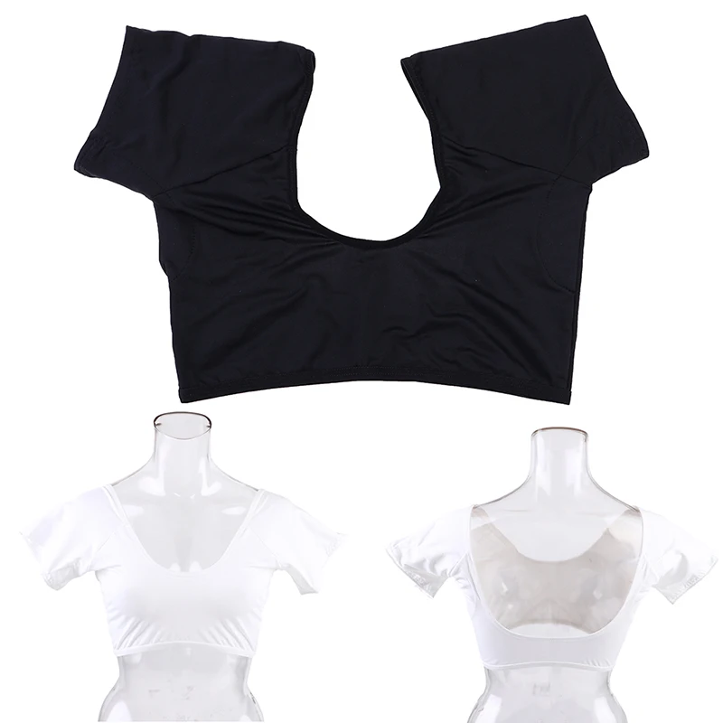 

Reusable Washable Sweat-proof Armpit Body T Shirt with Underarm Sweat Pads M/L