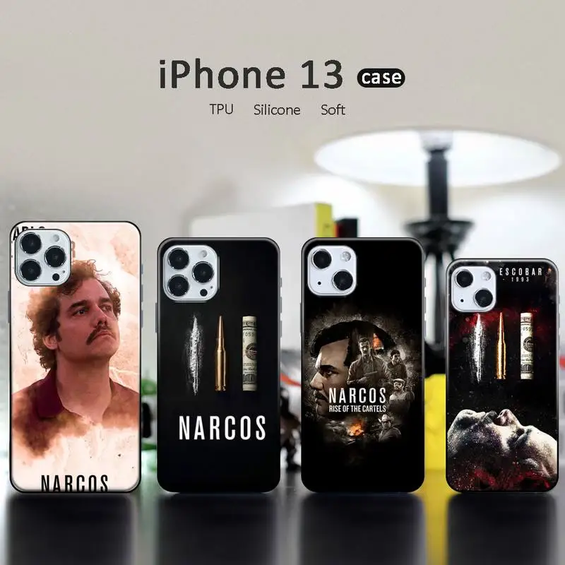 

Narcos TV Series Pablo Escobar Phone Case Black Color For iPhone 13 12 11 Mini Pro X XR XS Max 6 6s 7 8 Plus SE