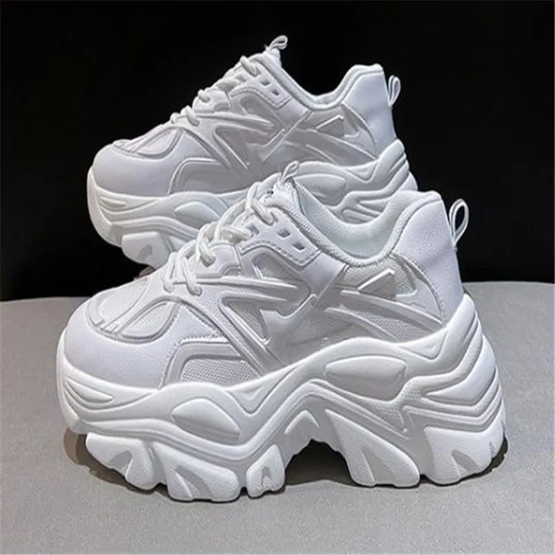 

Женские теннисные туфли на платформе, белые кроссовки на вулканизированной подошве, 2022