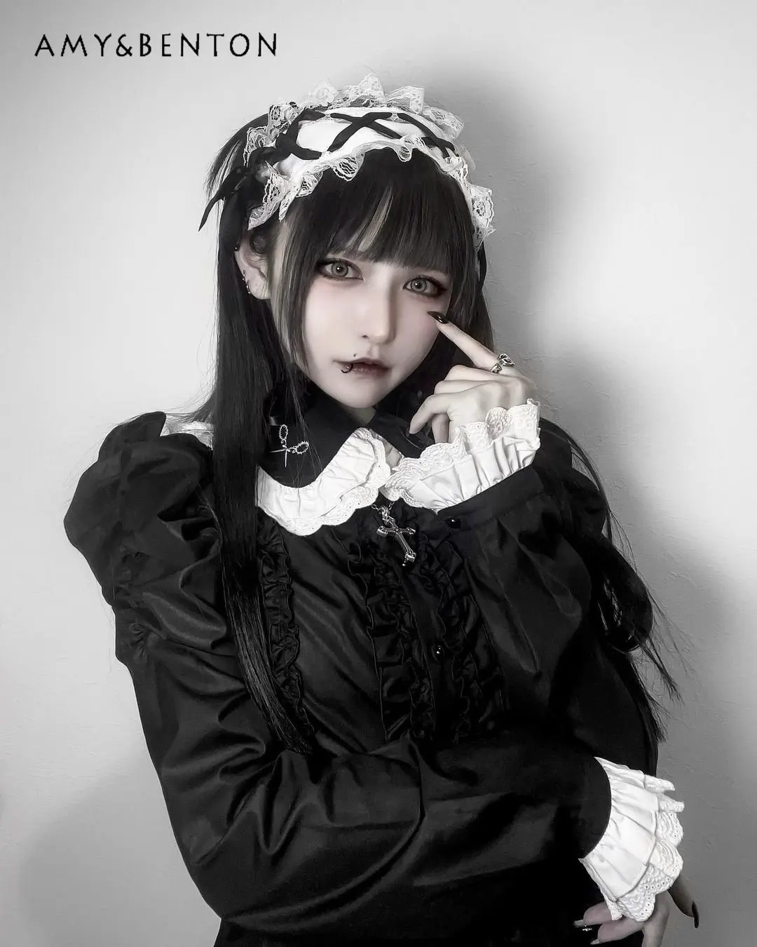 

Женская рубашка в стиле «черная Мина», с длинным рукавом