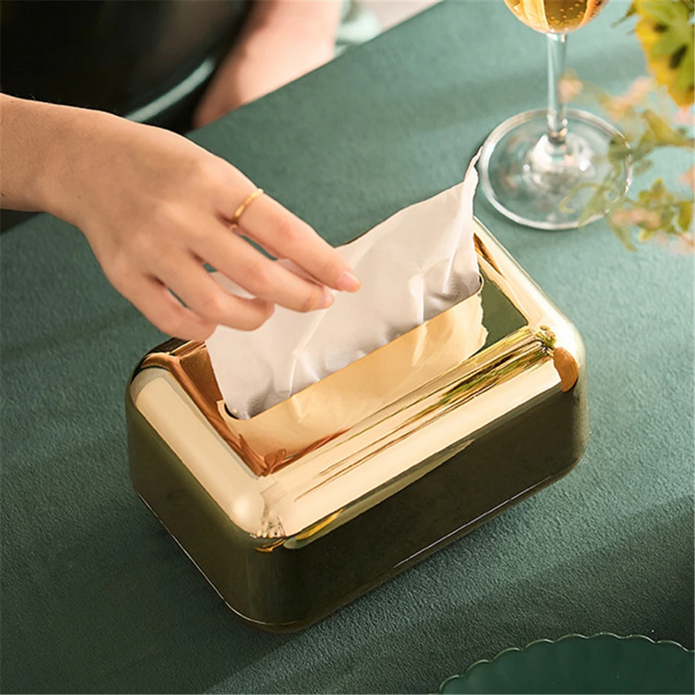 

Plastic Tissue Box Holder Wet Tissue Dispenser Baby Wipes Paper Storage Box Paper Towel Case Napkin Organizer for Home Decor