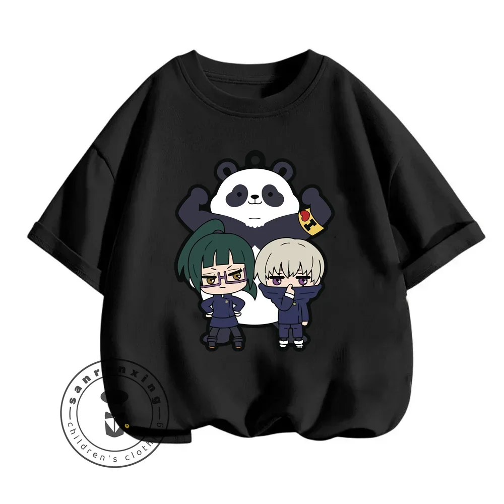Модная Эластичная Детская Футболка 2024 С Милым Принтом Yuutsu Kaiyen Хлопковый Летний