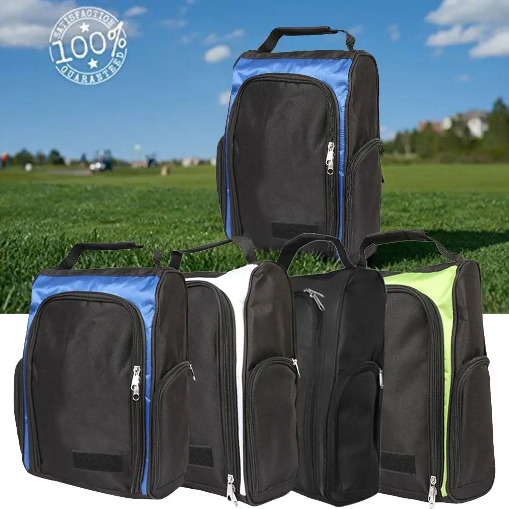 

Сумка для обуви для гольфа-сумки для переноски спортивной и дорожной обуви с вентиляцией и двойным внешним карманом для аксессуаров, искусственная кожа
