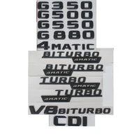 3d matt black trunk letters badge emblem emblems badges for mercedes benz g350 g300 g400 g500 g550 g600 v8 biturbo amg 4matic