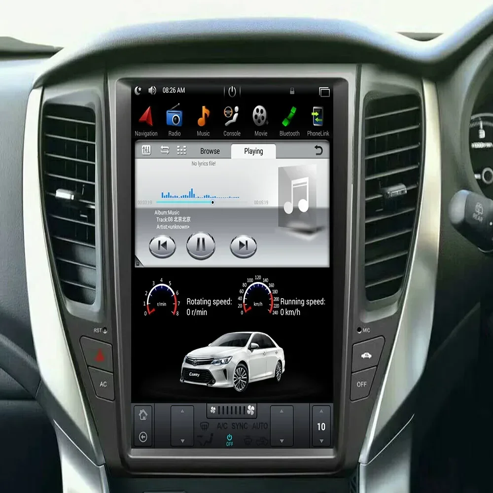 Автомобильный радиоприемник 15 дюймов с экраном Tesla RK PX6 для Mitsubishi Pajero Sport 2016 2017 2018 -