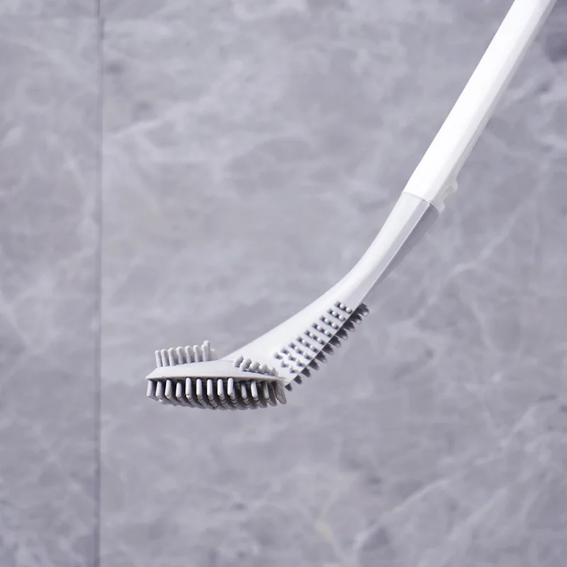 

Golf Toilet Brush Soft Rubber Long Handle No Dead Ends Toilet Cleaning Brush Self-Opening and Closing Water-Proof Base