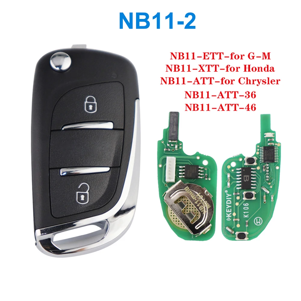 

Универсальный Автомобильный ключ KEYDIY NB11, 5 шт./партия, 2, 3 кнопки, многофункциональный KD пульт дистанционного управления серии NB, ключ для KD900, KD900 +, URG200, Φ