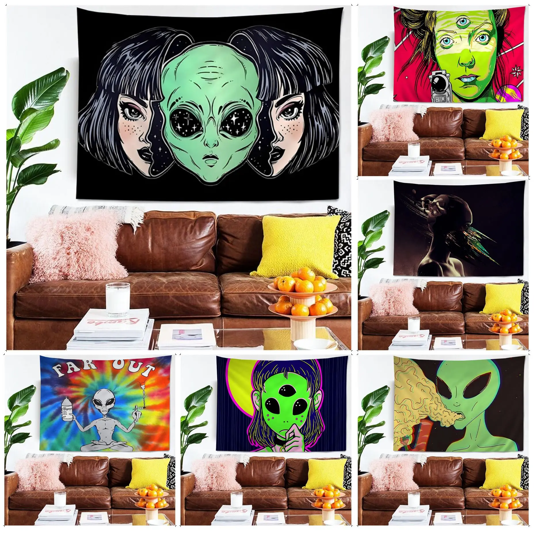 

Alien Hanging Bohemian Tapestry Wall Hanging Decoration Household Wall Art Decor