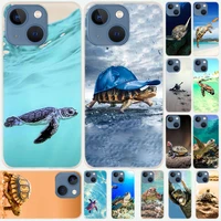 silicone soft coque shell case for apple iphone 13 12 11 pro x xs max xr 6 6s 7 8 plus mini se 2020 cute little turtle