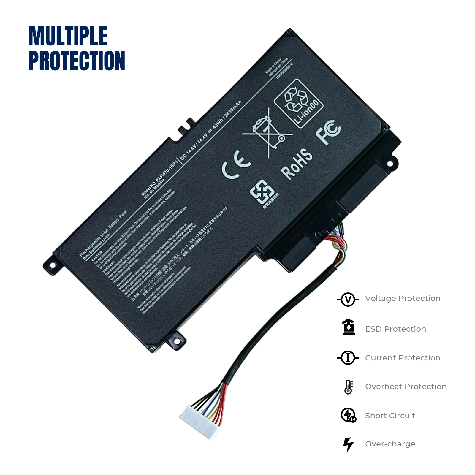 YOOFAN Аккумулятор PA5107U-1BRS PA5107U для Toshiba Satellite L45 L45D L50 P55 P55-A5312 L55 L55T P50-A S55-A5275