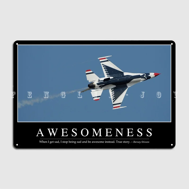

Awesomeness Motivational Metal Sign Club Party Club Bar Classic Plaques Tin Sign Posters