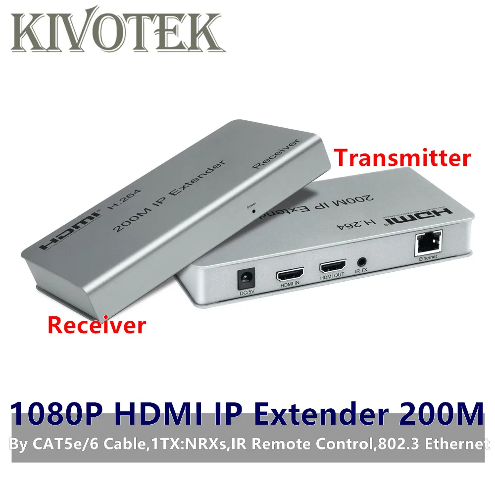 1080P HDMI расширитель трансивера м 1TX:NRXs CAT5e/6 LAN RJ45 кабель Разъем Lan ИК-управление для DVD CCTV Бесплатная доставка