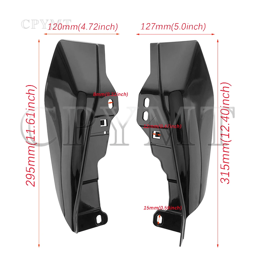 Black/Chrome Motorcycle Mid-Frame Air Deflector Under Seat Engine Fit For Harley Touring Street Electra Glide CVO Road King FLHR
