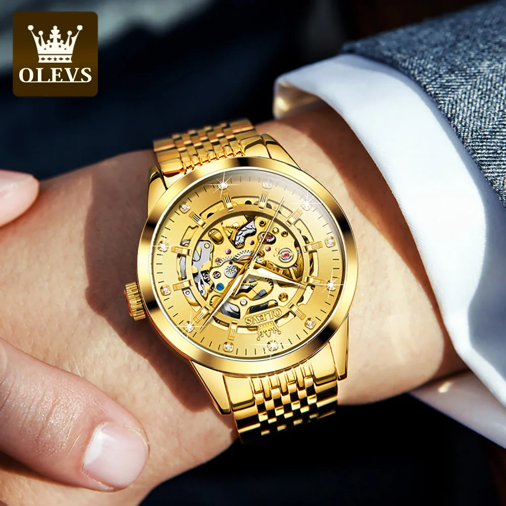 

OLEVS 9920 Top Brand Waterproof Luminous Men's Watches Luxury Watch For Men Automatic Mechanical Movement Man Dress Wristwatches