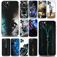 clear phone case for iphone 11 12 13 pro case max 7 8 se xr xs max 5 5s 6 6s plus soft silicone cover motorcycle moto motorbike