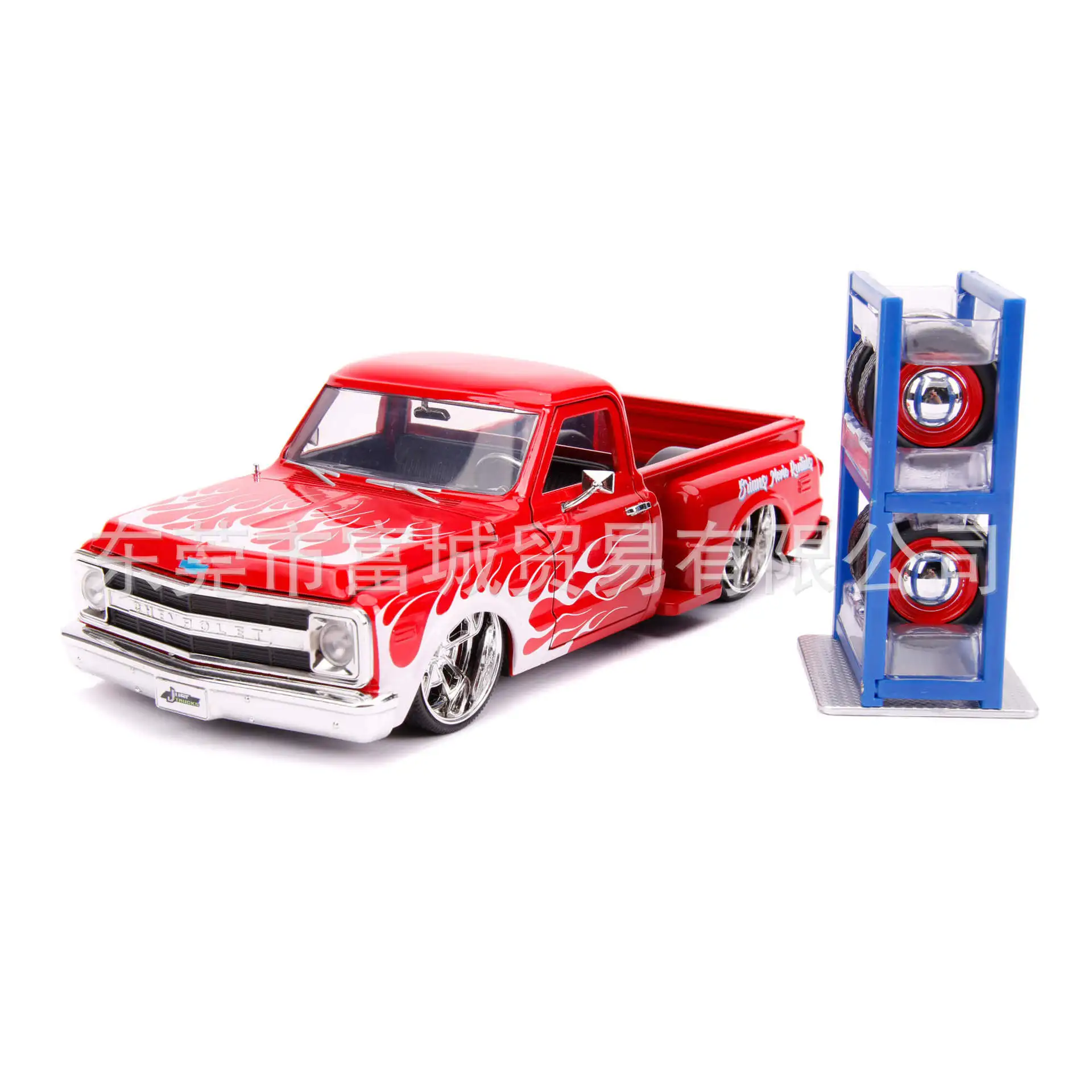 JADA 1/24 Chevrolet пикап с пламенным покрытием C10 DIY модель автомобиля из сплава игрушки