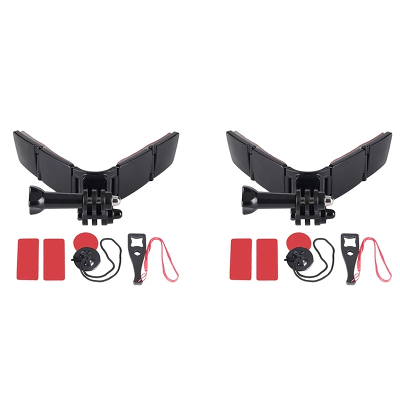 

2X TUYU Motorcycle Helmet Chin Mount Holder Kit For Gopro Hero 9 8 7 6 Action Camera Accessories