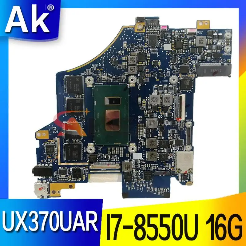 

UX370UAR MAINboard For ASUS Zenbook Flip S Q325UAR UX370UAF UX370UA UX370U REV 1.1/2.0 Laptop Motherboard I7-8550U 16G-RAM Test