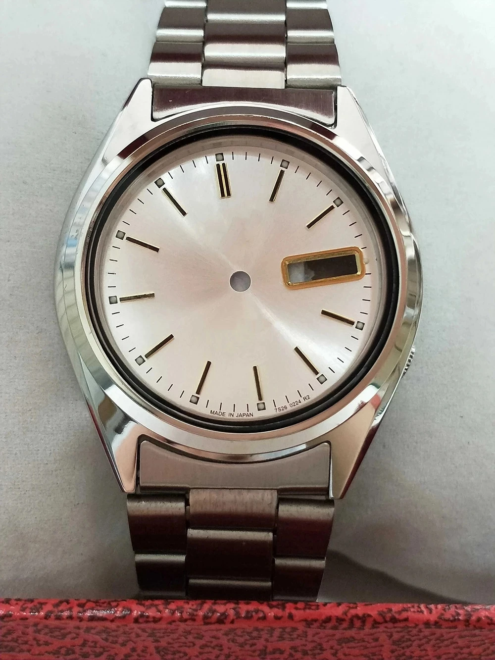 

Watch Accessories Mechanical Case Dual Calendar Dial for 7009A/7s26A Movement Stainless Steel Waterproof Retro Men's Case Set