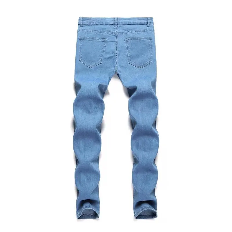Blue Jeans Men High Quality Stretch Skinny Denim Pants 2023 Spring Autumn  Fashion Classical  Jeans For Men