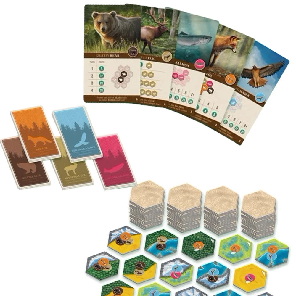 Фото BGG Cascadia Dobler топ десять настольных игр версия Ks для семьи, друзей, детской стратегии, ролевых игр, карт, игра, площадка, коллекционные подарки №4