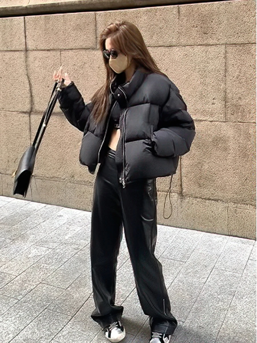 Европейские товары мода 2024 зимняя новая куртка на белом утином пуху женская с