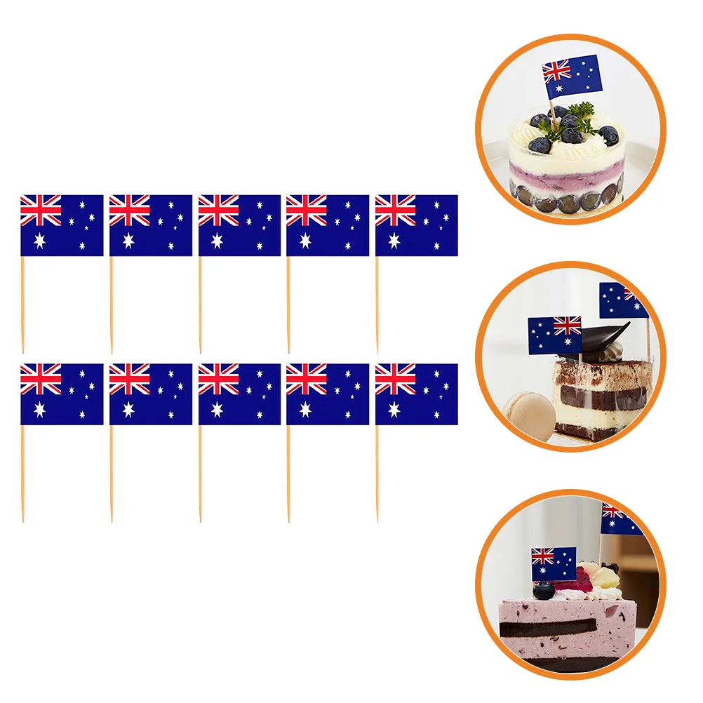 

Flag Flags Toothpick Picks Australian Cupcake Stick Australia Cake Toothpicks Toppers Party Country Topper Decorations World