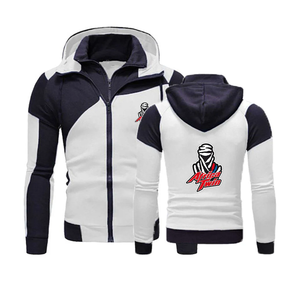 

2022 Men's Africa Twin Crf 1000 L Crf1000 Print Sweatshirt Fleece Cotton Zip Harajuku Motorcycle Male Clothing Hoodies Jacket