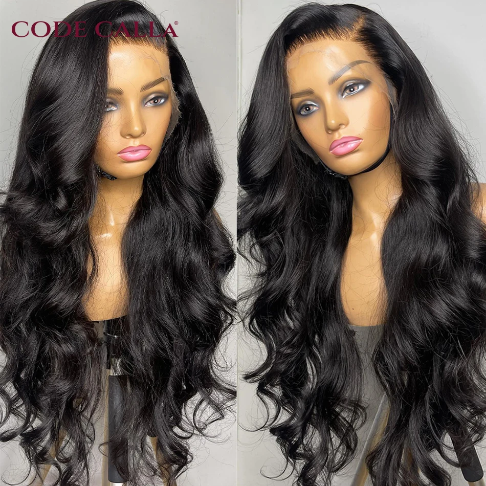 Code Calla HD Lace Frontal Wig Body Wave Transparent Lace Front Human Hair Wigs for Women Glueless Wig Peruvian Hair 30 Inch
