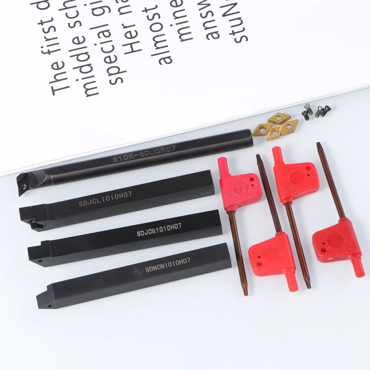 

12Pcs 10mm Alloy Turning Tool Boring BarsWrenches for Lathe Turning Tool
