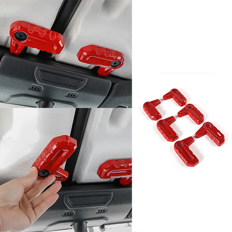 

Fit For Jeep Wrangler JL 18-20 ABS Red Hard Top Removable Switch Cover Trim 6pc
