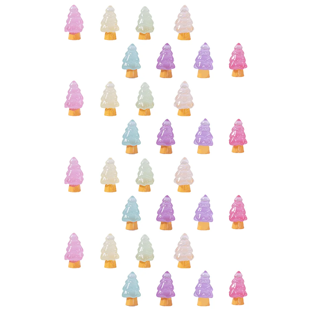 

32 Pcs Small Decoration Resin Mini Model Crafts Christmas Garden Charms Xmas Ornament