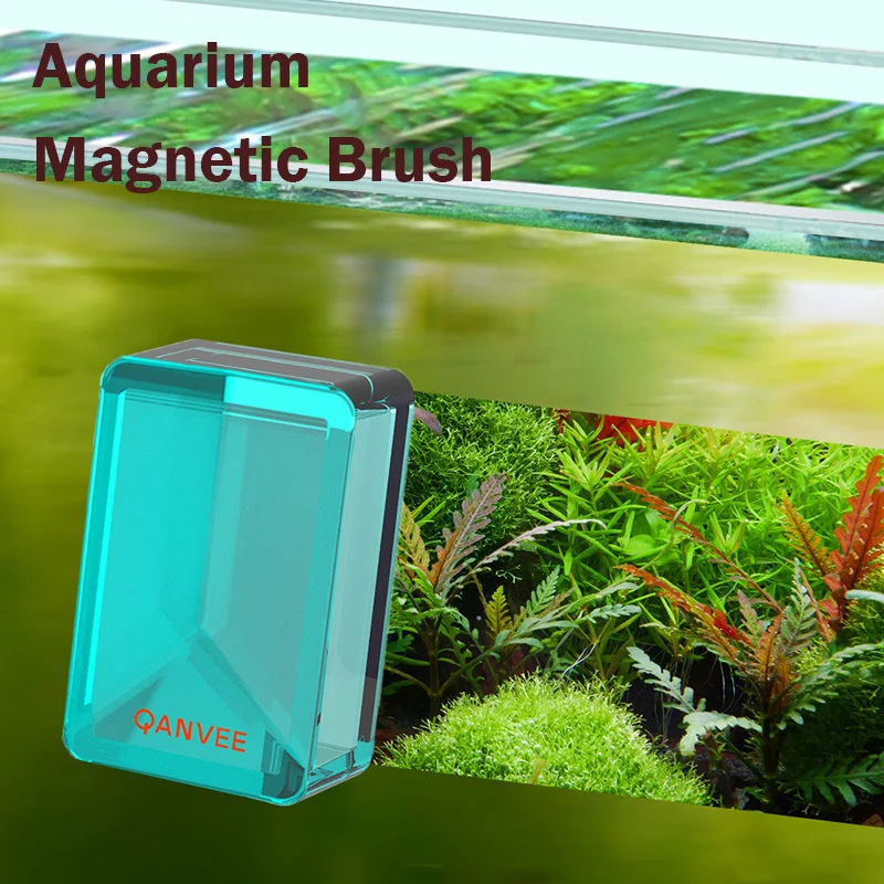 

Магнитная Щетка для аквариума Qanvee, чистящие инструменты для аквариума, аксессуары для очистки стекла в аквариуме, аквариум, оборудование для растений, риф