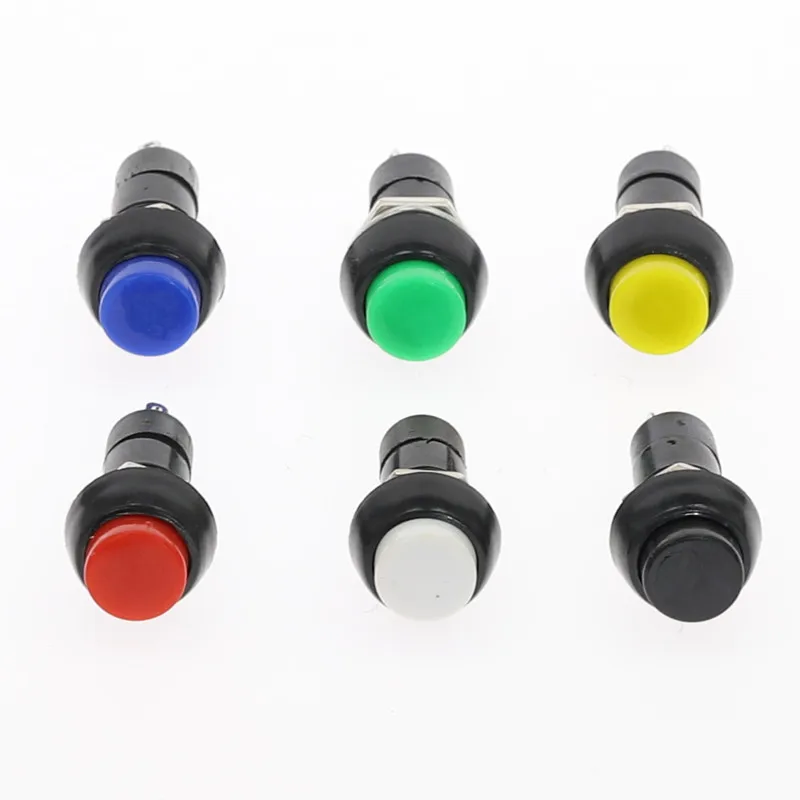 

12 шт. 2-контактный пластиковый 12 мм Фиксатор/Мгновенный кнопочный переключатель PBS-11A 3A 250V AC