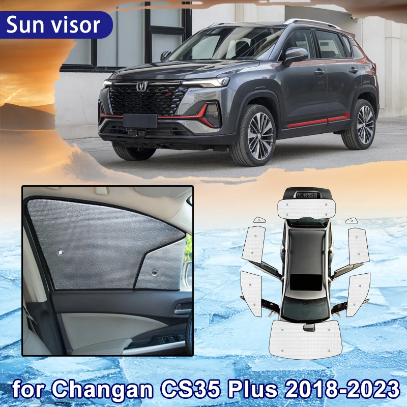 

Для Changan CS35 Plus 2023 2022 2021 2020 2019 2018 солнцезащитный козырек для окна автомобиля полный объемный лобовое стекло солнцезащитный козырек от солнца автомобильные козырьки