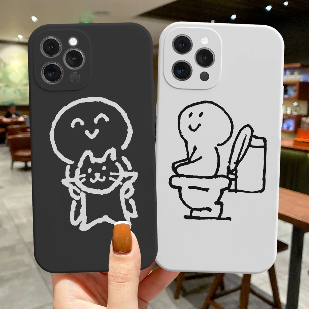 Фото Силиконовый чехол для iPhone 13 12 Mini 11 Pro X XR XS Max 7 8 Plus SE 2 №1