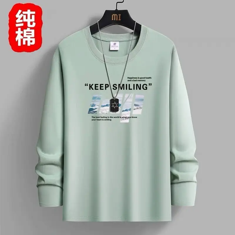 Мужская Повседневная футболка с длинным рукавом и графическим принтом в