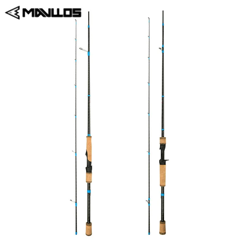 Mavllos Ullight Fishing Rod 3.5-18g ML Tip High Carbon Lure Rod Fast Action 1.95/2.08M Spinning Casting Rod Fishing Bass Pike