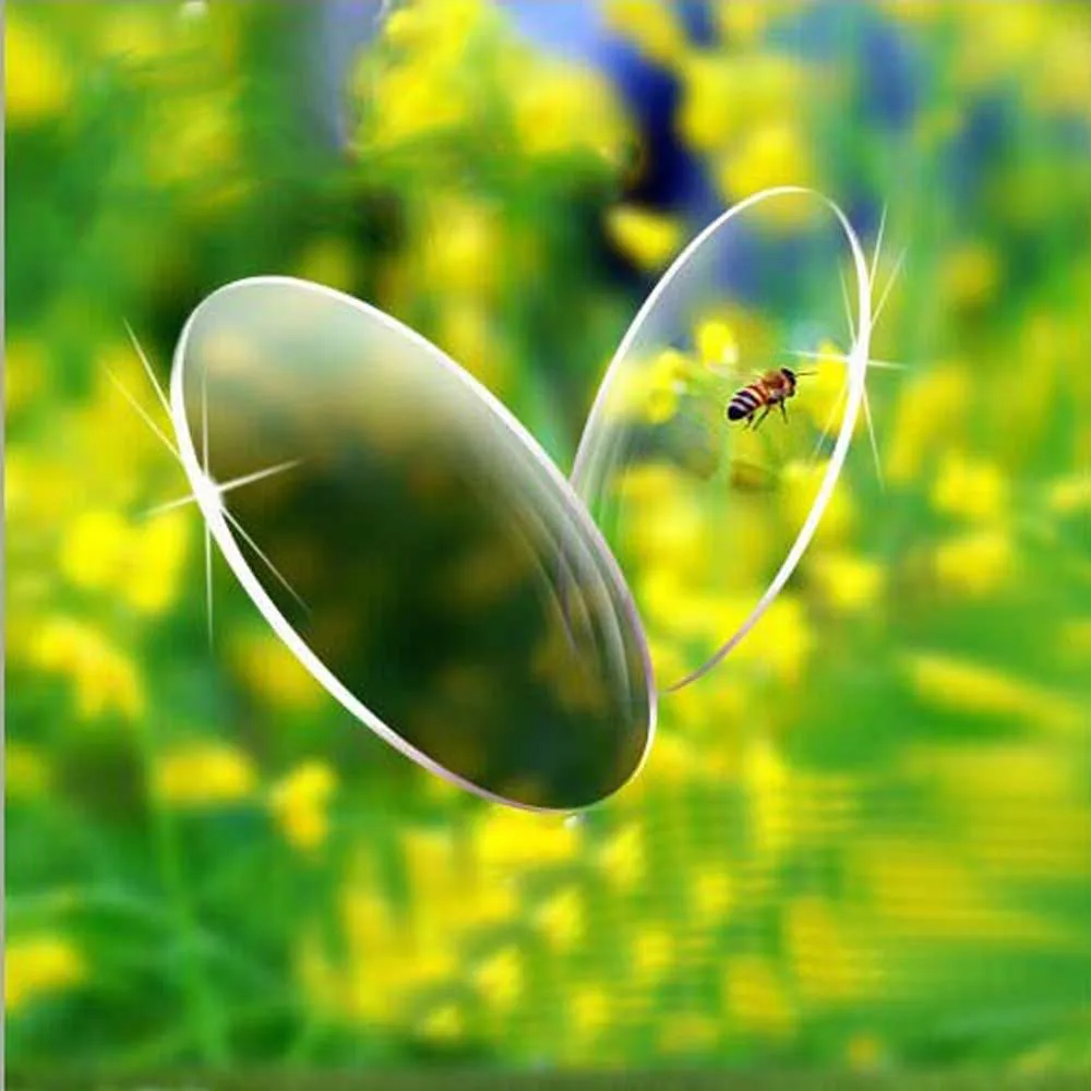 Фотохромные линзы для близорукости по рецепту прозрачные наружные в темноте