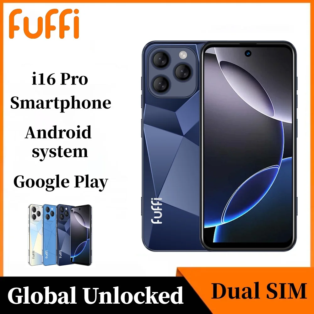 Фото Смартфон FUFFI Global Vision I16 Pro, Android, 5300 мАч, 8 ГБ ОЗУ, 512 ГБ ПЗУ, 6,56 дюйма, 1080x2640HD, 24 МП + 48 МП, мобильный телефон с поддержкой сети 4G №1
