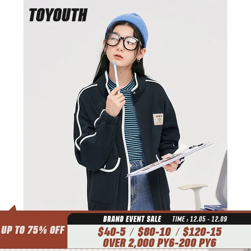 

Женская флисовая куртка с длинным рукавом и воротником-стойкой