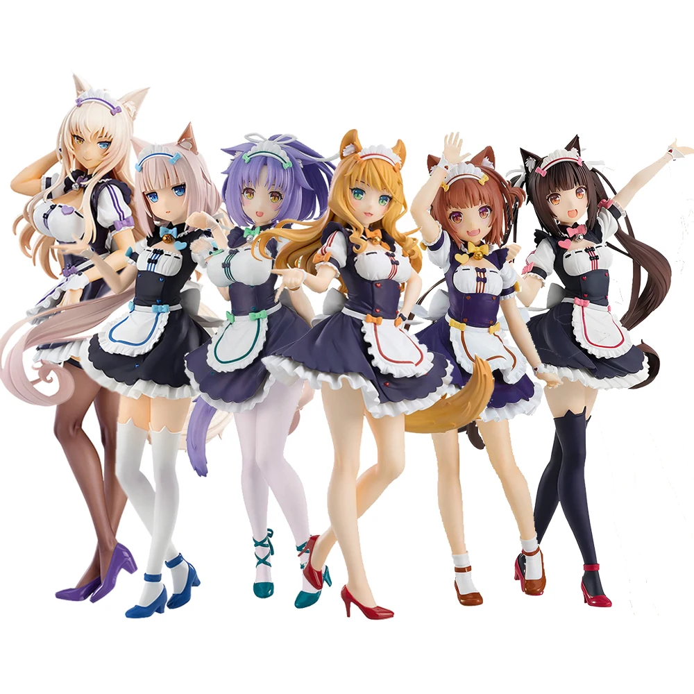 

Original GSC Up Parade Nekopara Chocola Vanilla Azuki Coconut Maple Cinnamon Cat Girls PVC Action Figure Model Toys