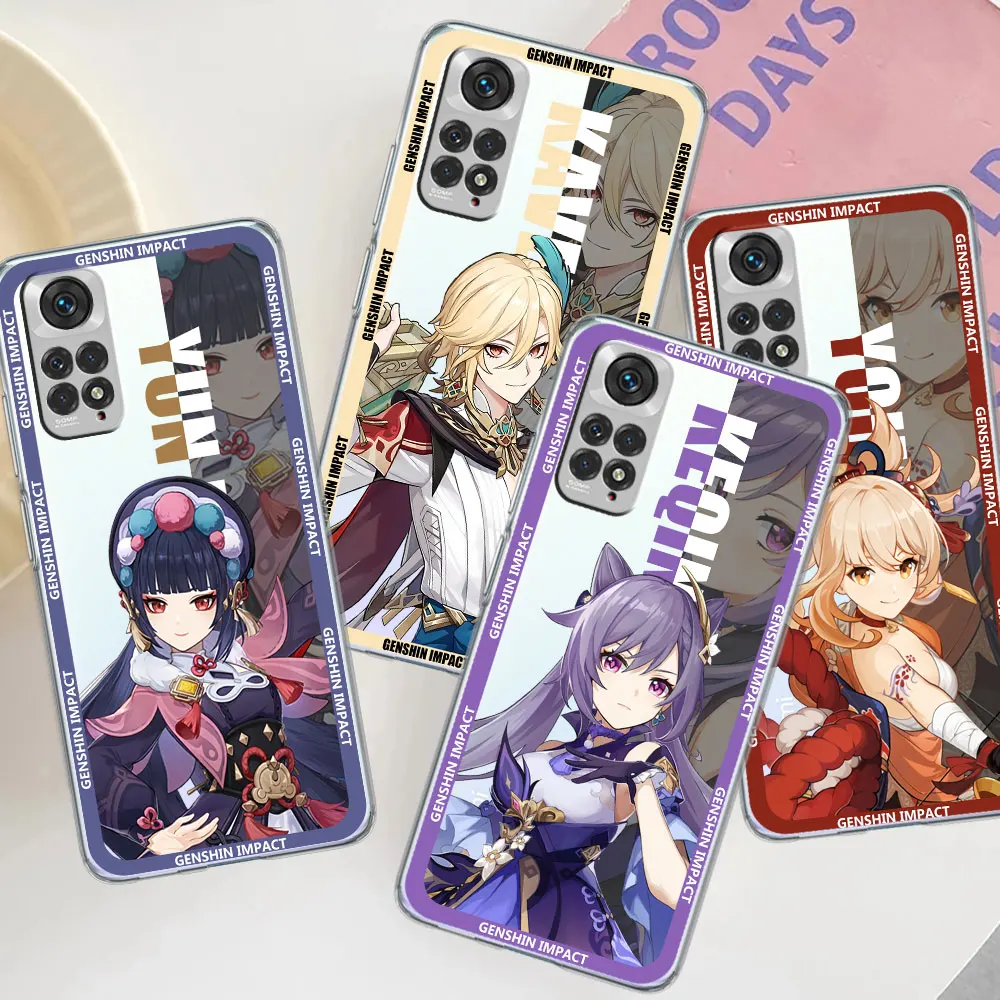 

Silicone Case For Xiaomi Redmi Note 12 10 11 9S 9 8 7 Pro 10S 11T k40 8T 12C 9A 9C 10C Fundas Soft Cover Genshin Impact Kaveh